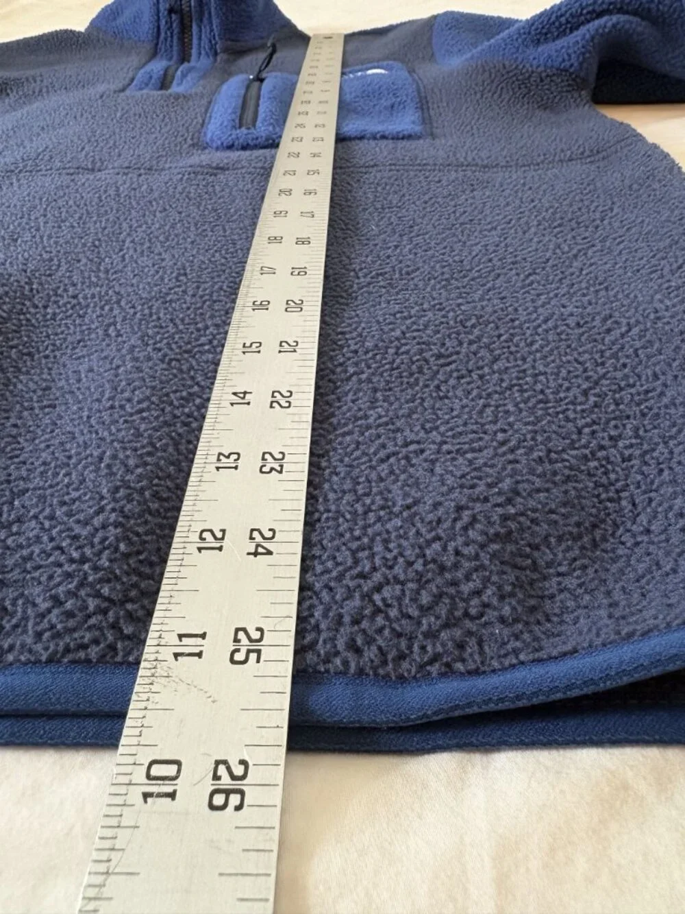 The North Face Mens Platte Sherpa Fleece 1/4 Zip Pullover S Blue Outdoor Camping